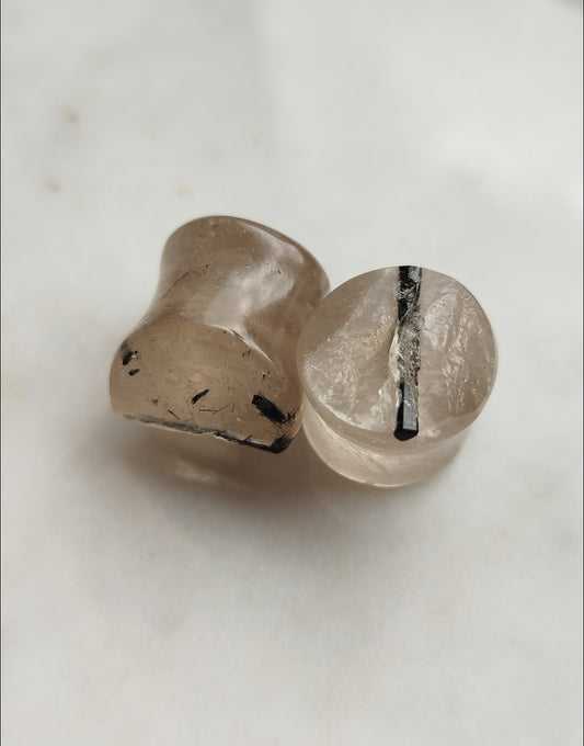 9/16" Tourmalated Quartz Plugs