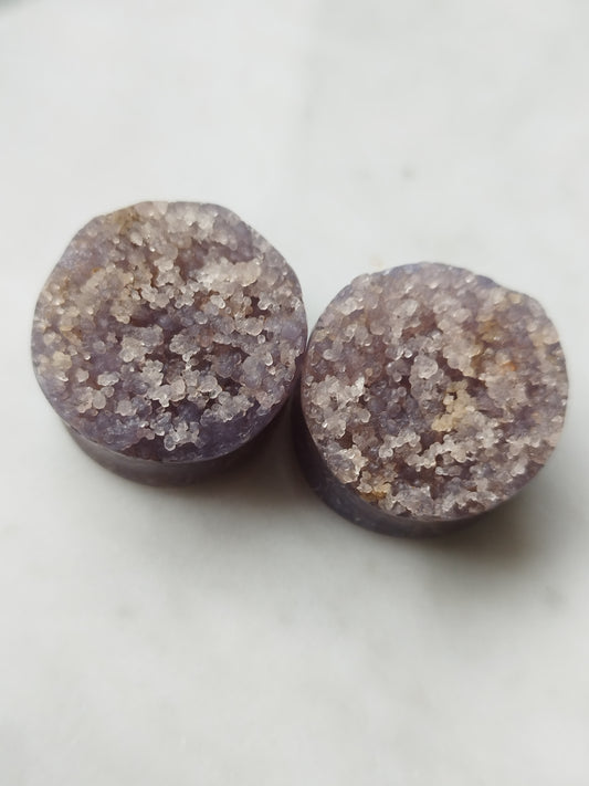 1" Grape Agate Plugs