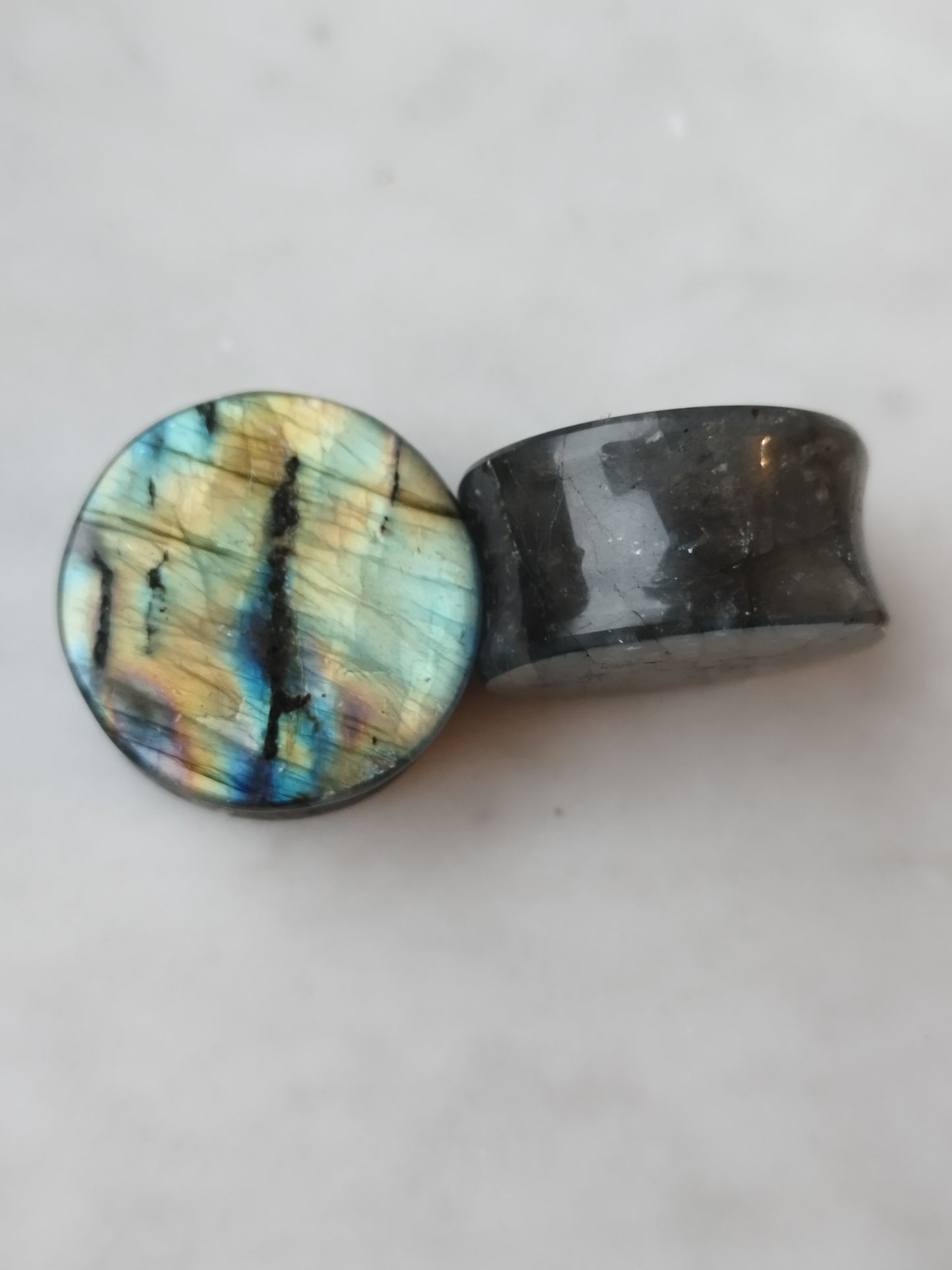 26mm Rainbow Labradorite Plugs