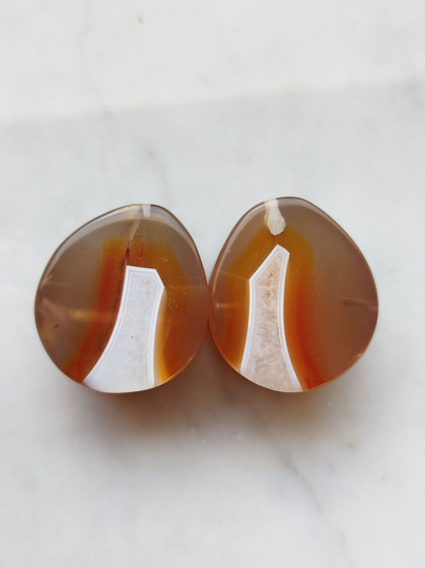 1 Inch Malawi Agate Plugs