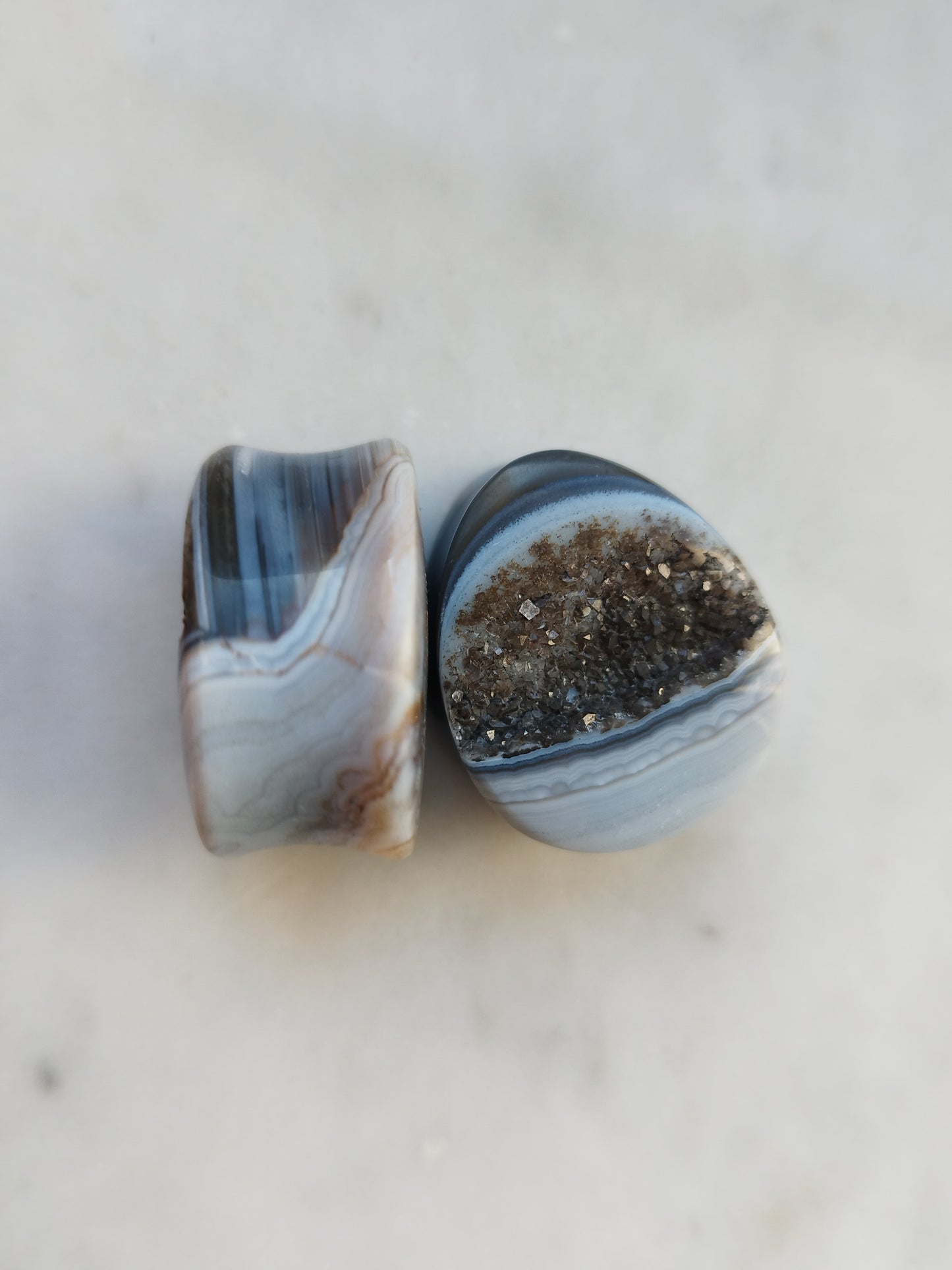 7/8" Geode Teardrop Plugs
