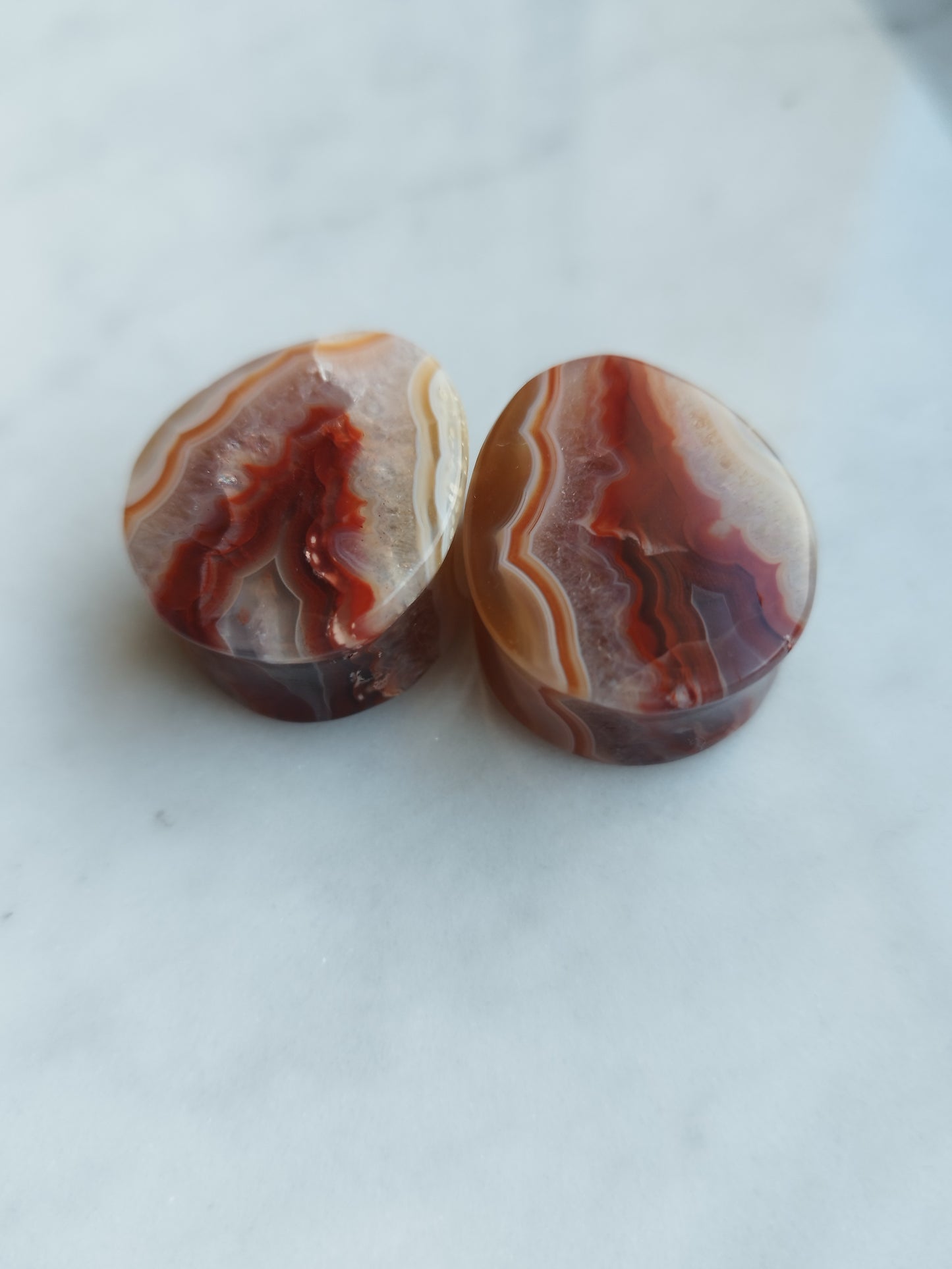 7/8" Malawi Agate Plugs