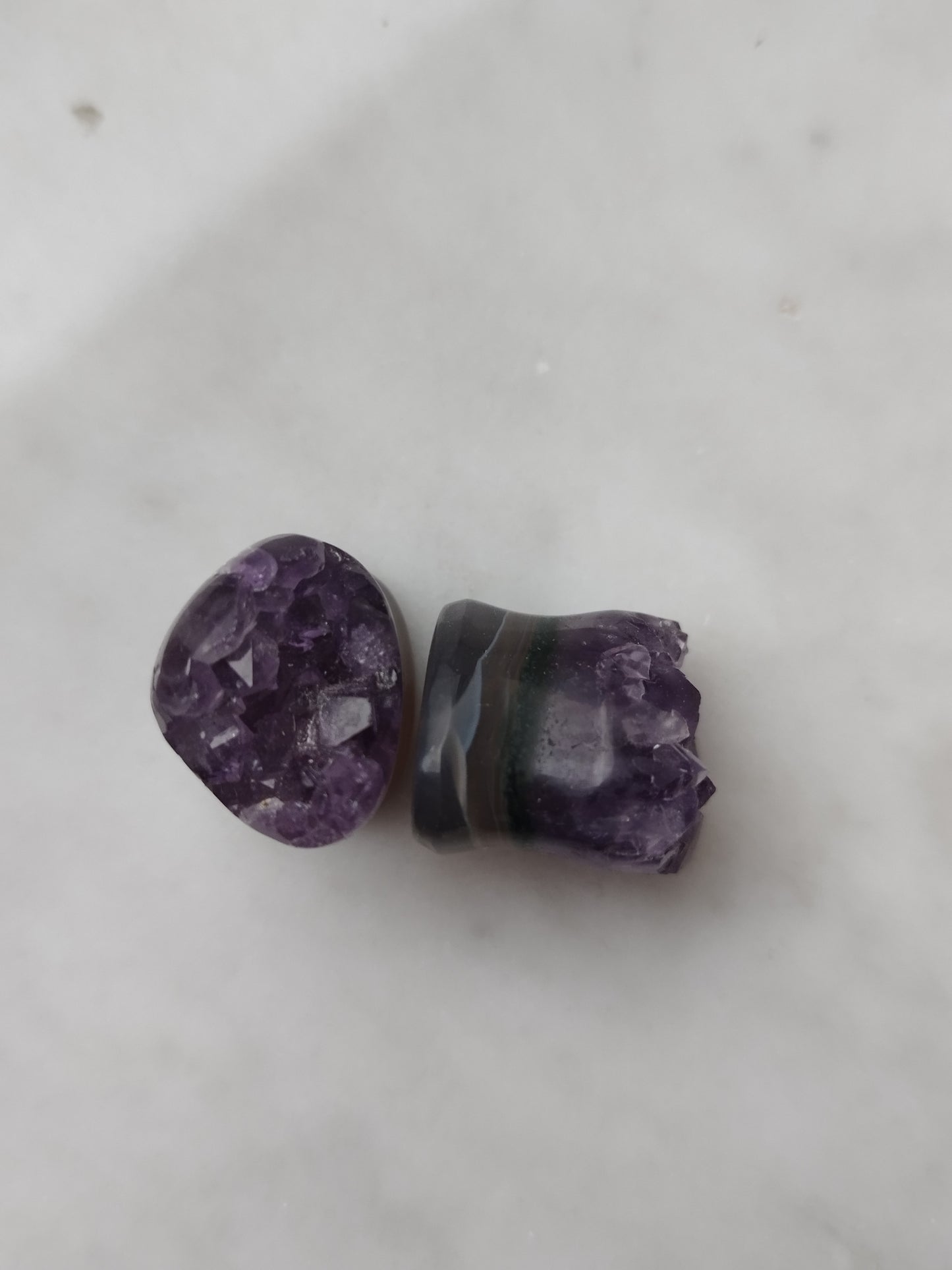 5/8" Butterfly Wing Amethyst Plugs