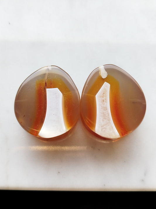 1 Inch Malawi Agate Plugs