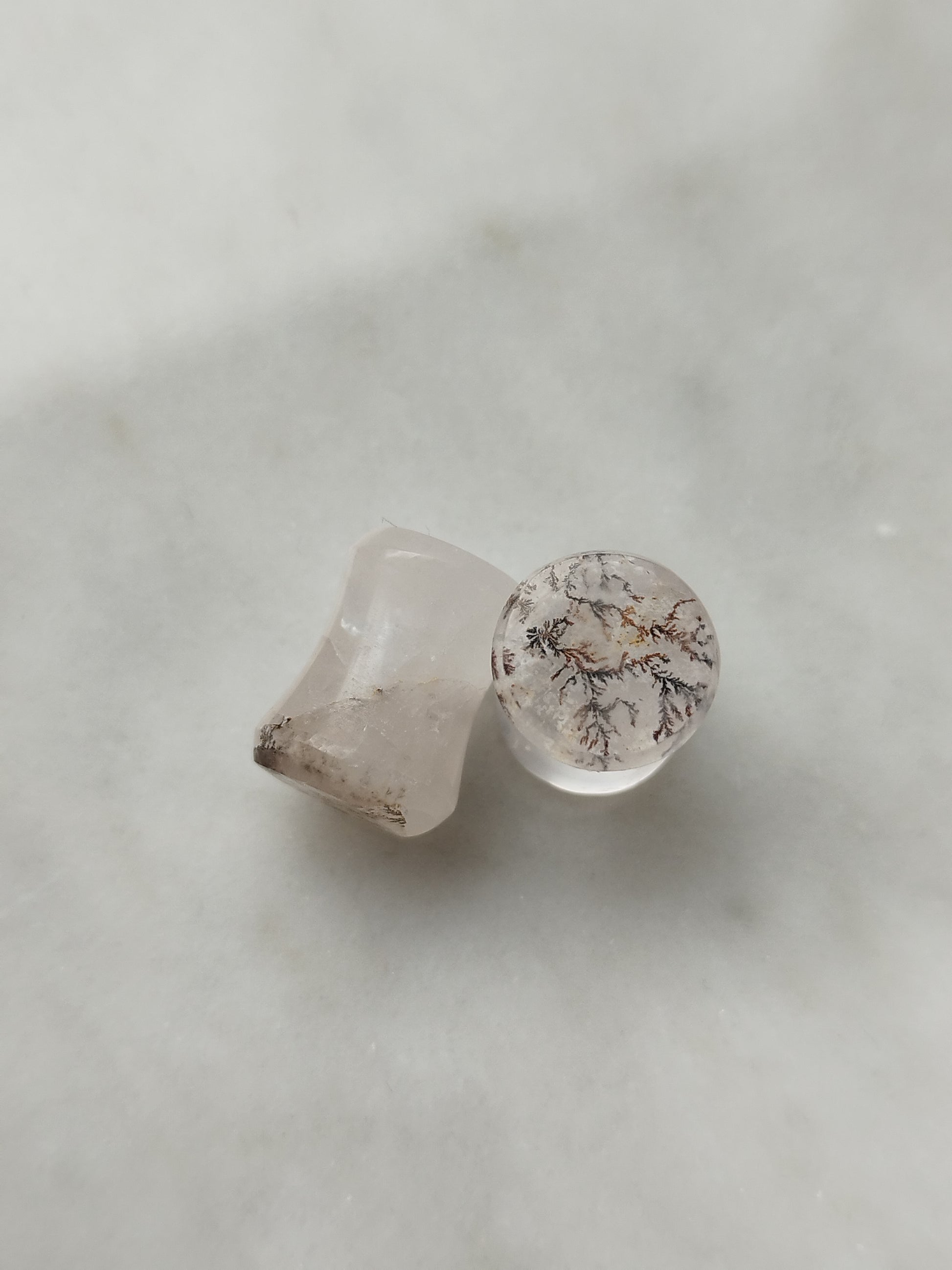 0g Dendritic Quartz Plugs - aeoplugs