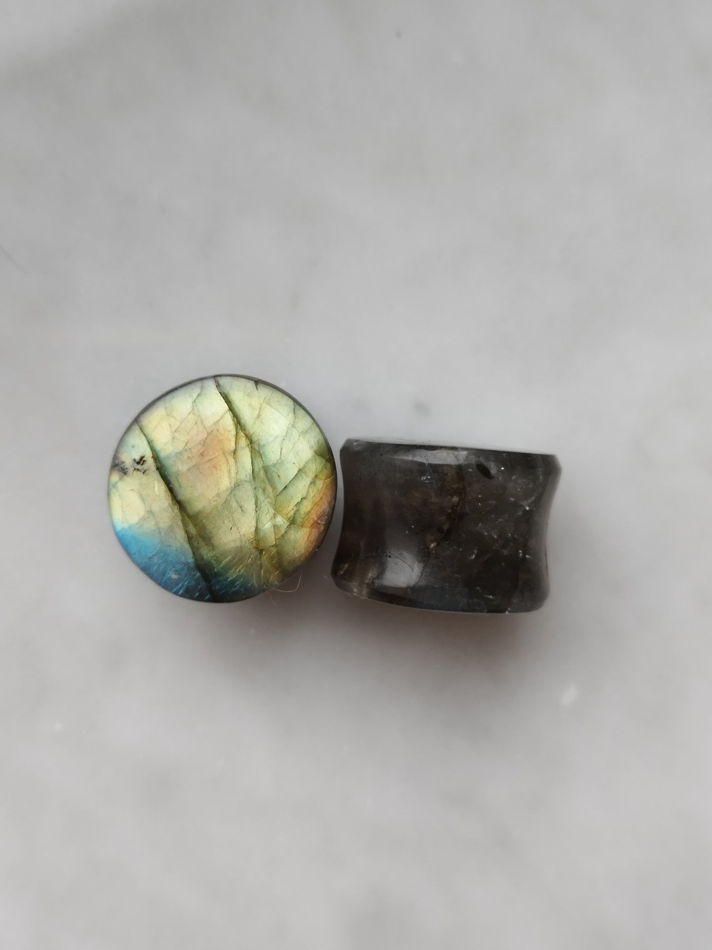 5/8" Multi Coloured Labradorite Plugs