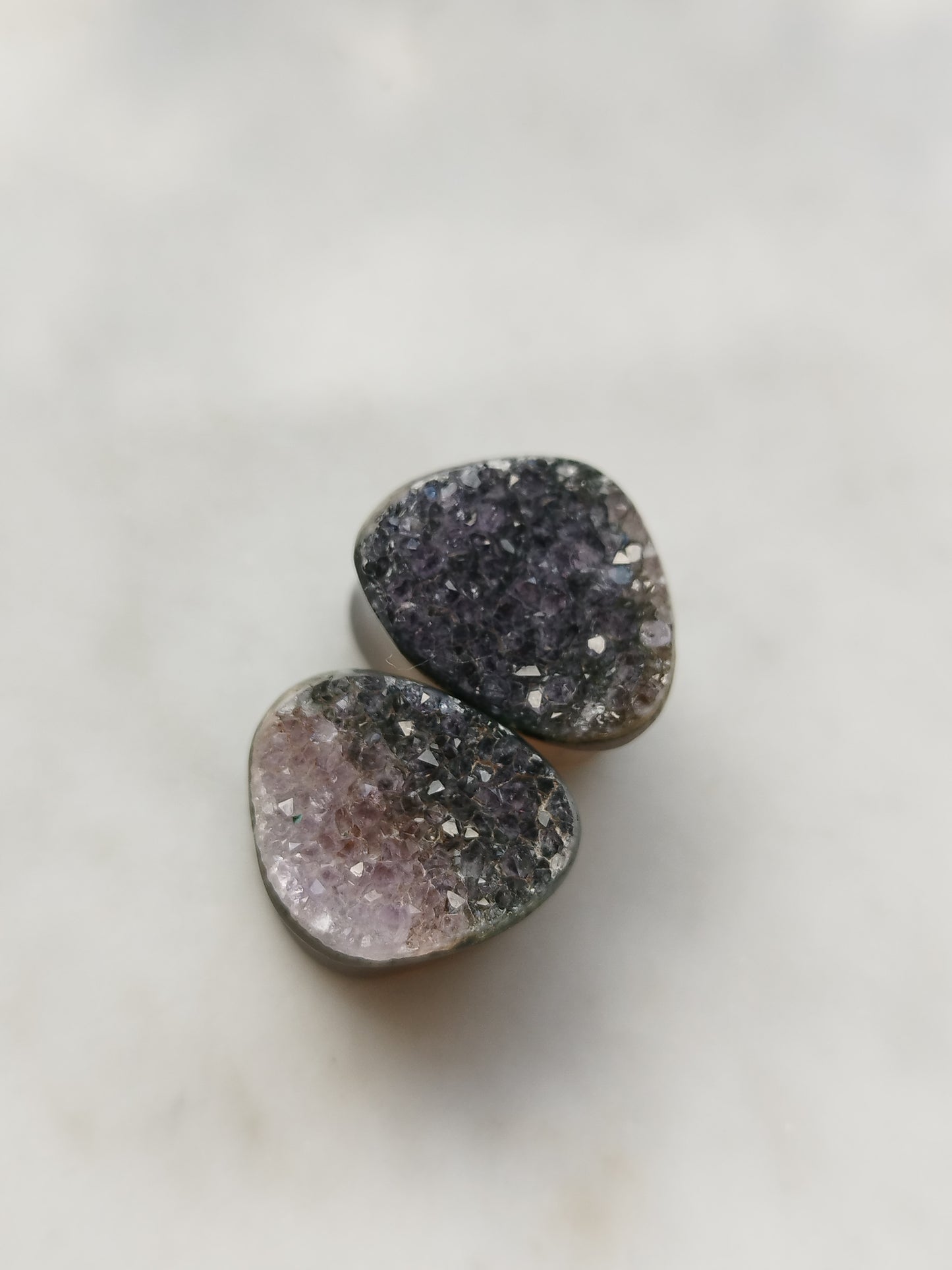 9/16" Amethyst Druzy Plugs