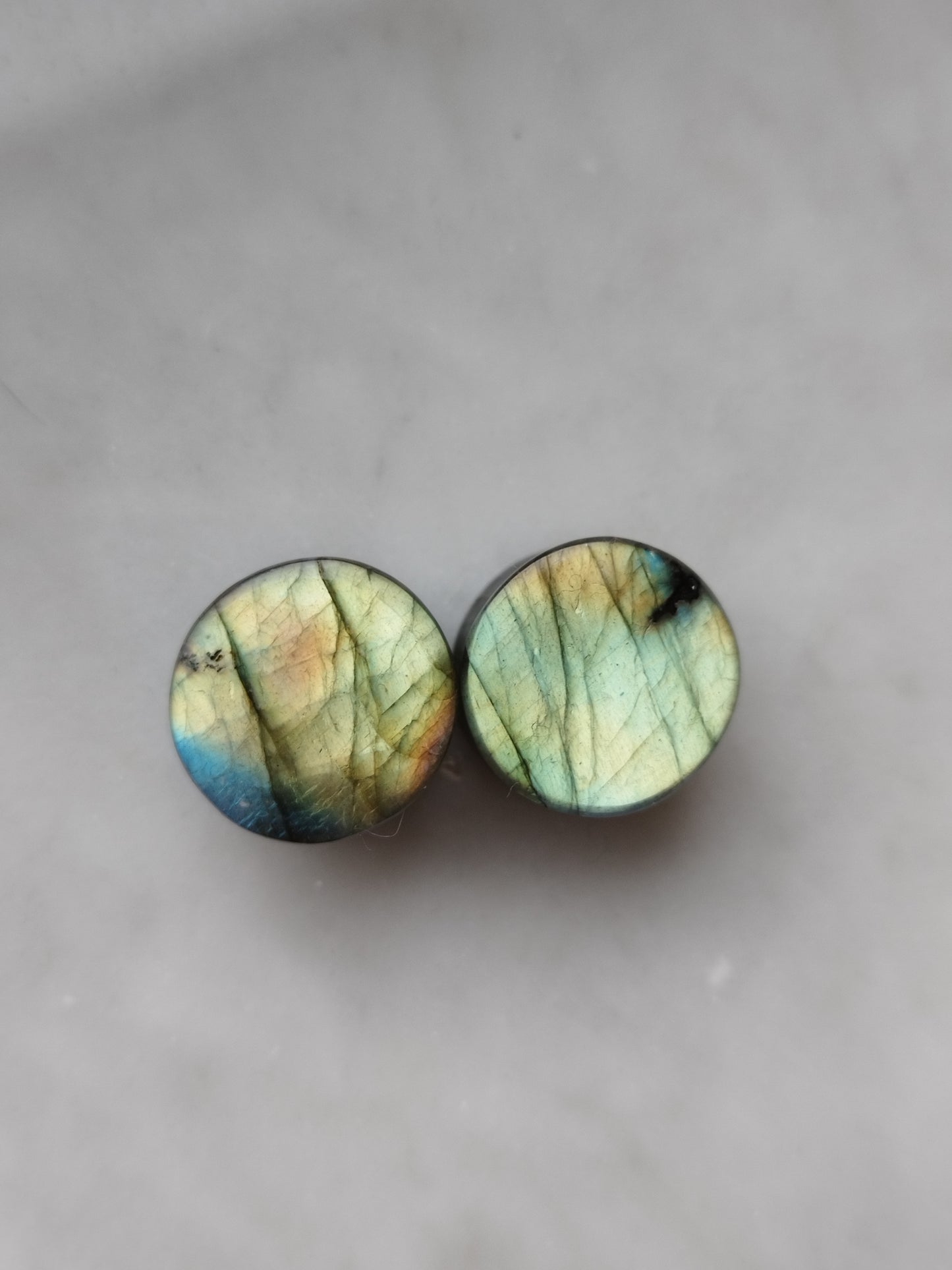 5/8" Multi Coloured Labradorite Plugs