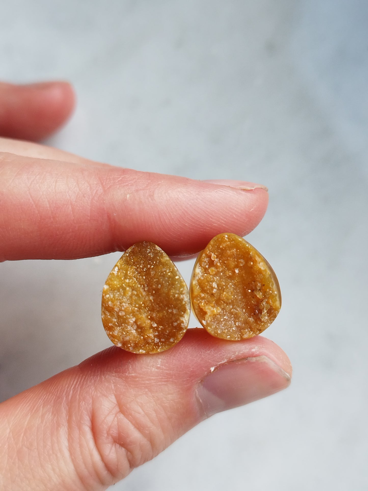 1/2" Carnelian Agate Druzy Plugs - aeoplugs