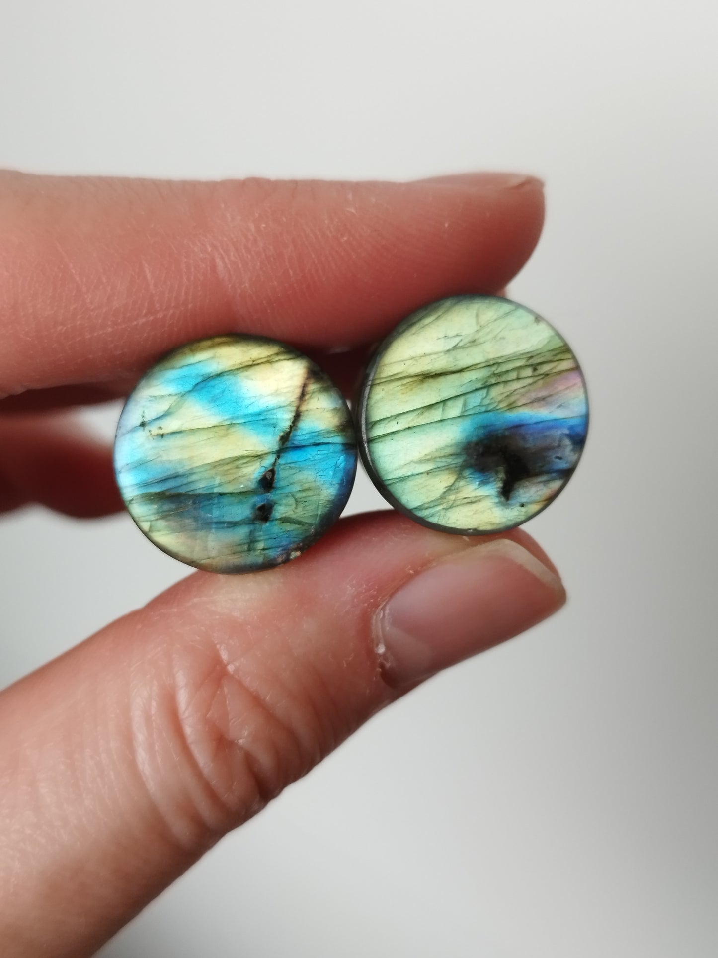 5/8" Multi Coloured Labradorite Plugs