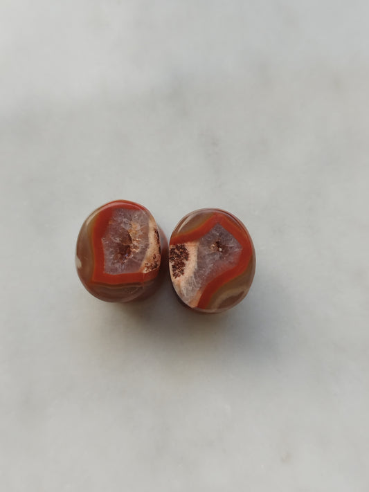 00g Oval Agate Geode Plugs