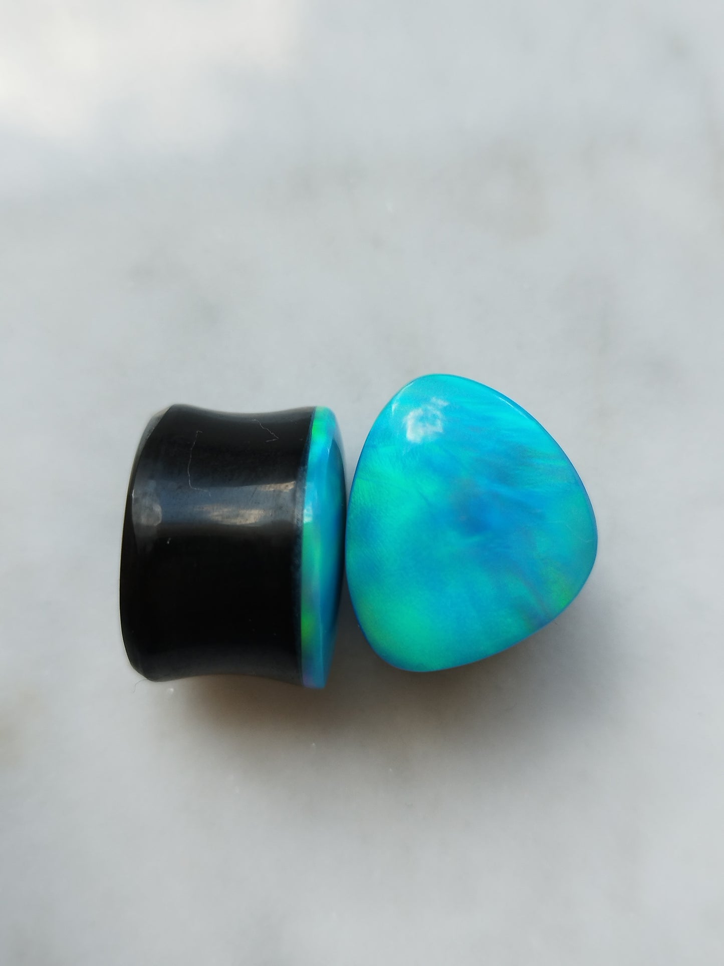5/8" Aurora Opal Butterfly Wing Plugs
