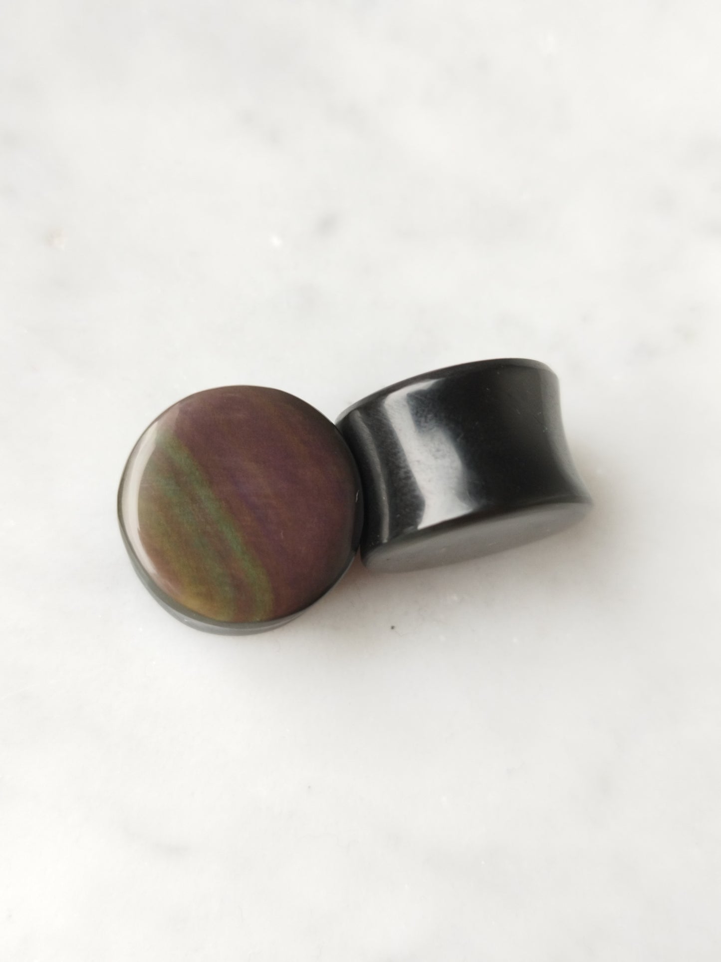 5/8" Rainbow Obsidian Plugs