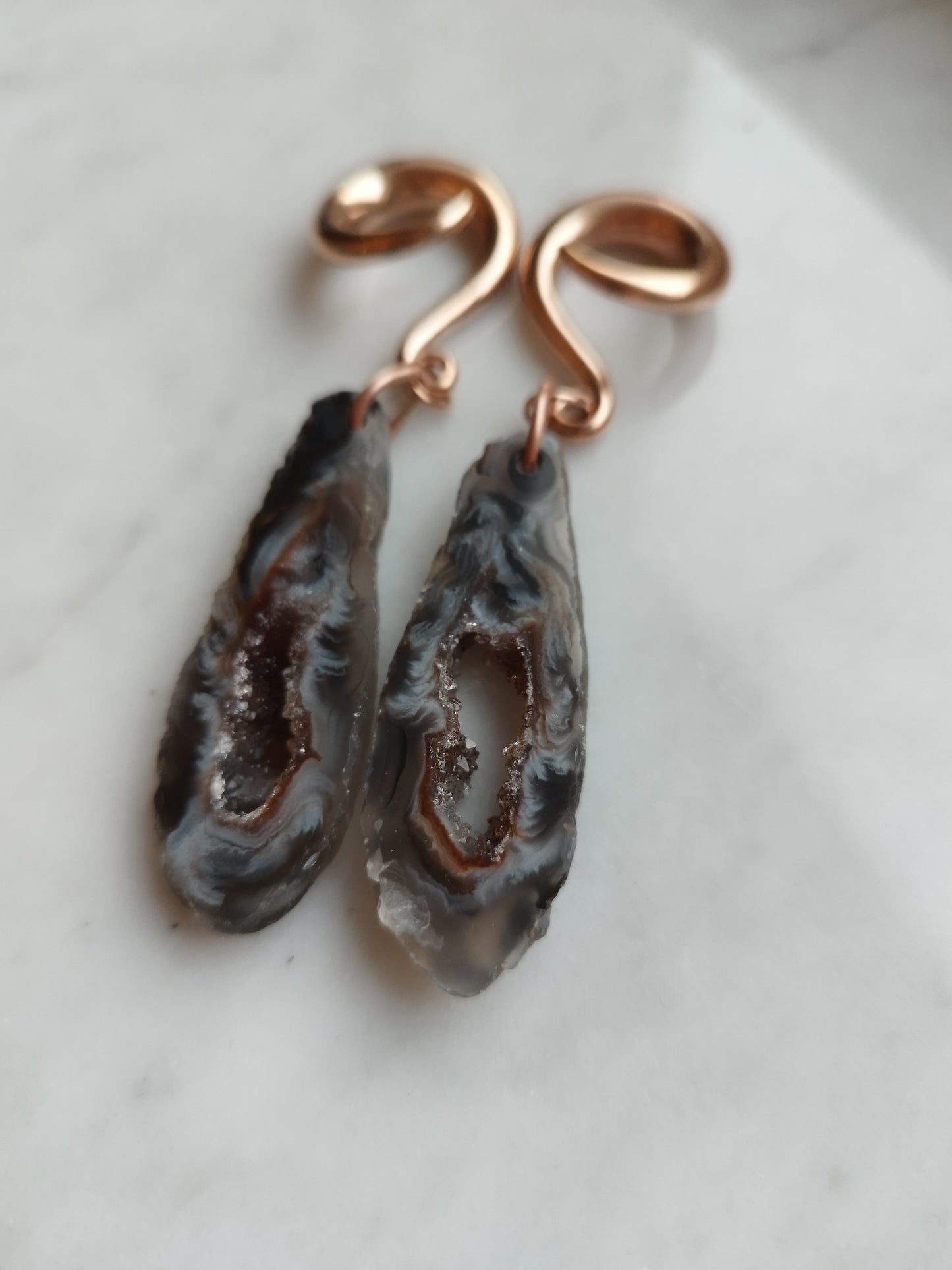 2g Rose Gold Geode Weights