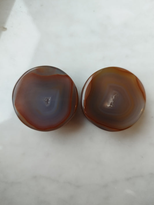 1 1/4" 32mm Agate Geode Plugs