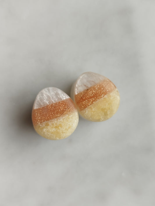 1/2" Candy Corn Teardrop Plugs