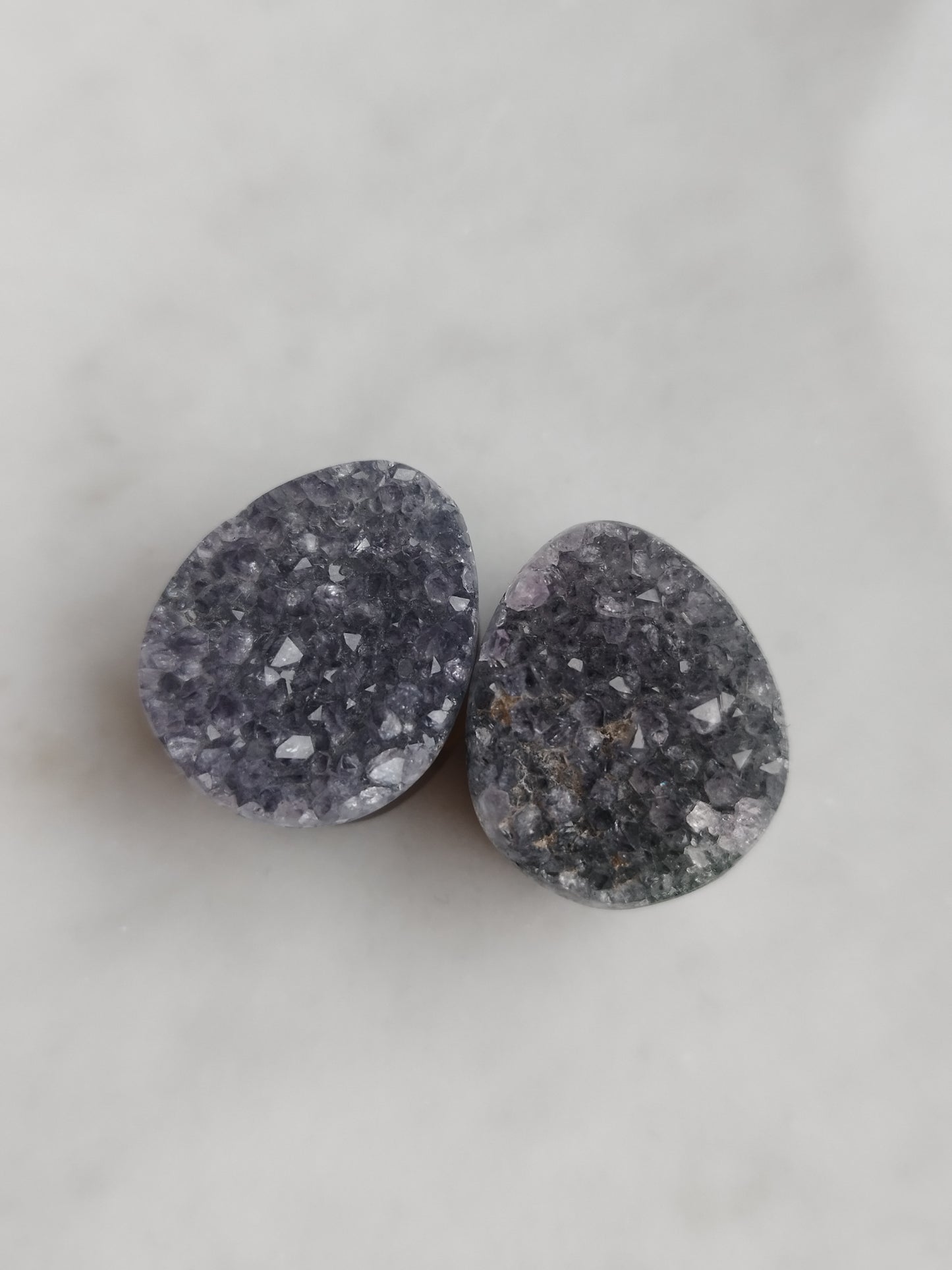 3/4" Amethyst Druzy Plugs