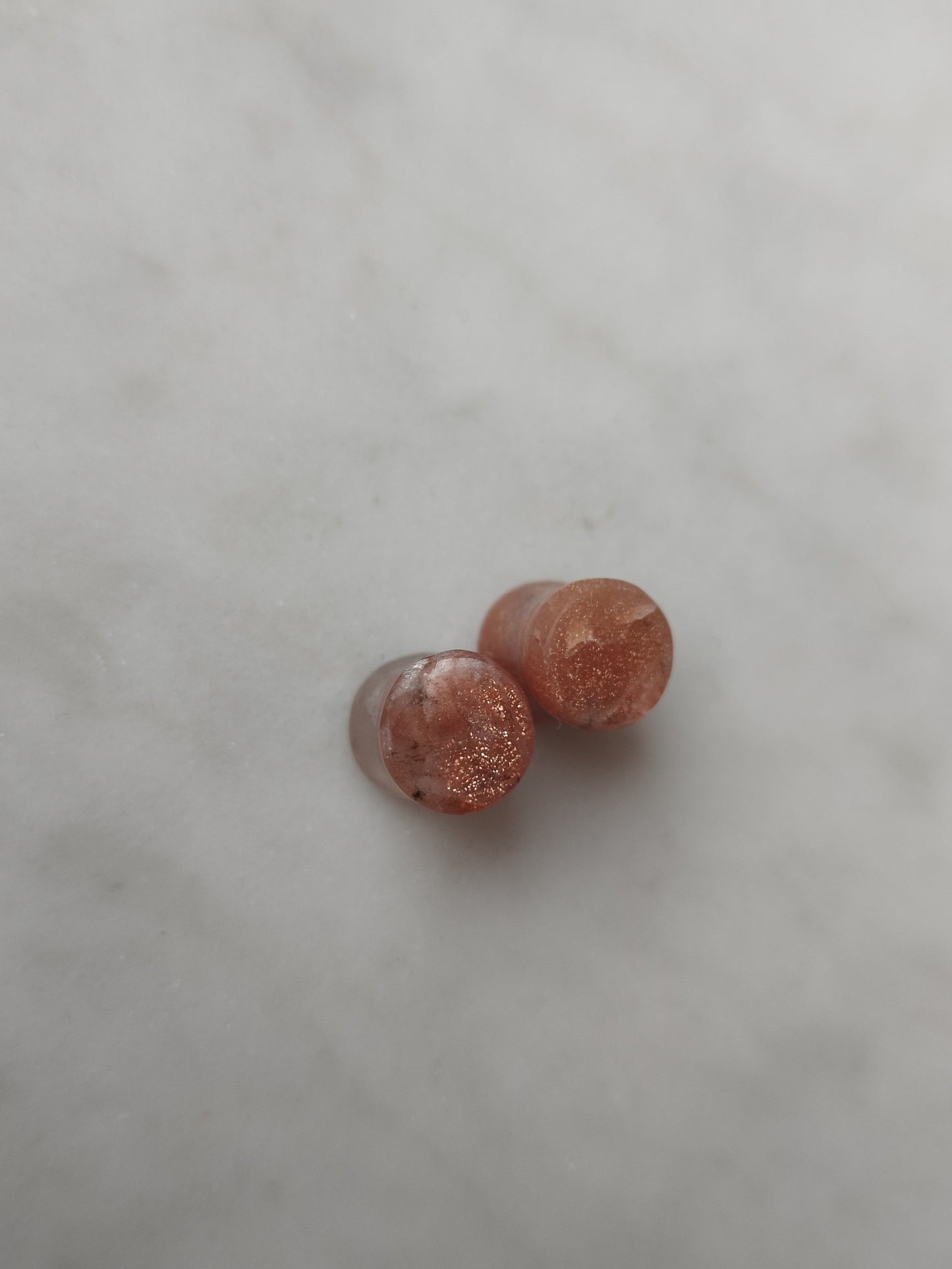 0g Sunstone Moonstone Plugs