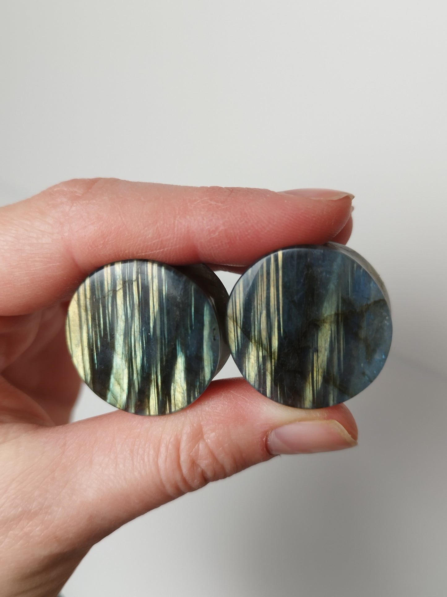 1" Labradorite Plugs