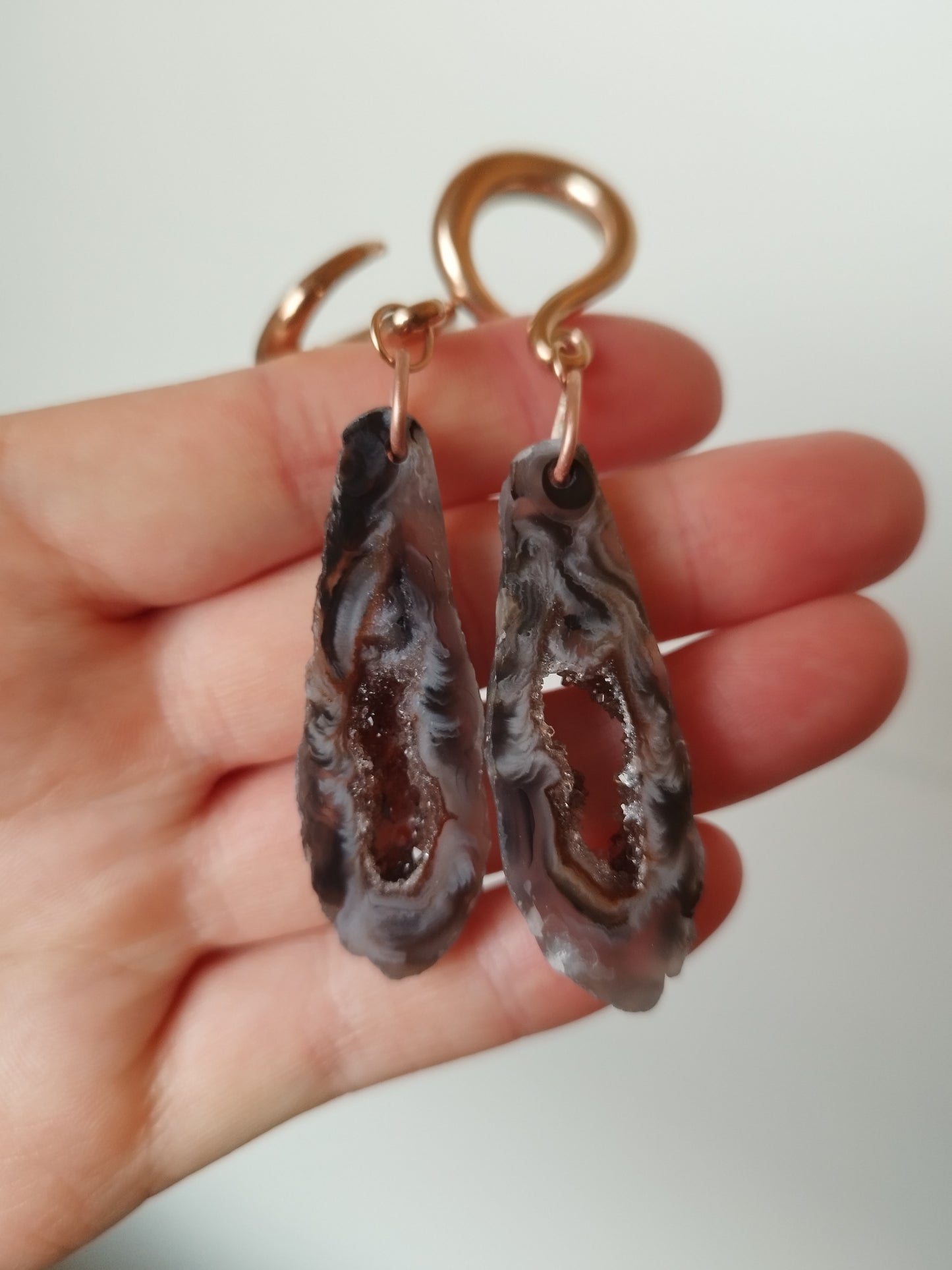 2g Rose Gold Geode Weights