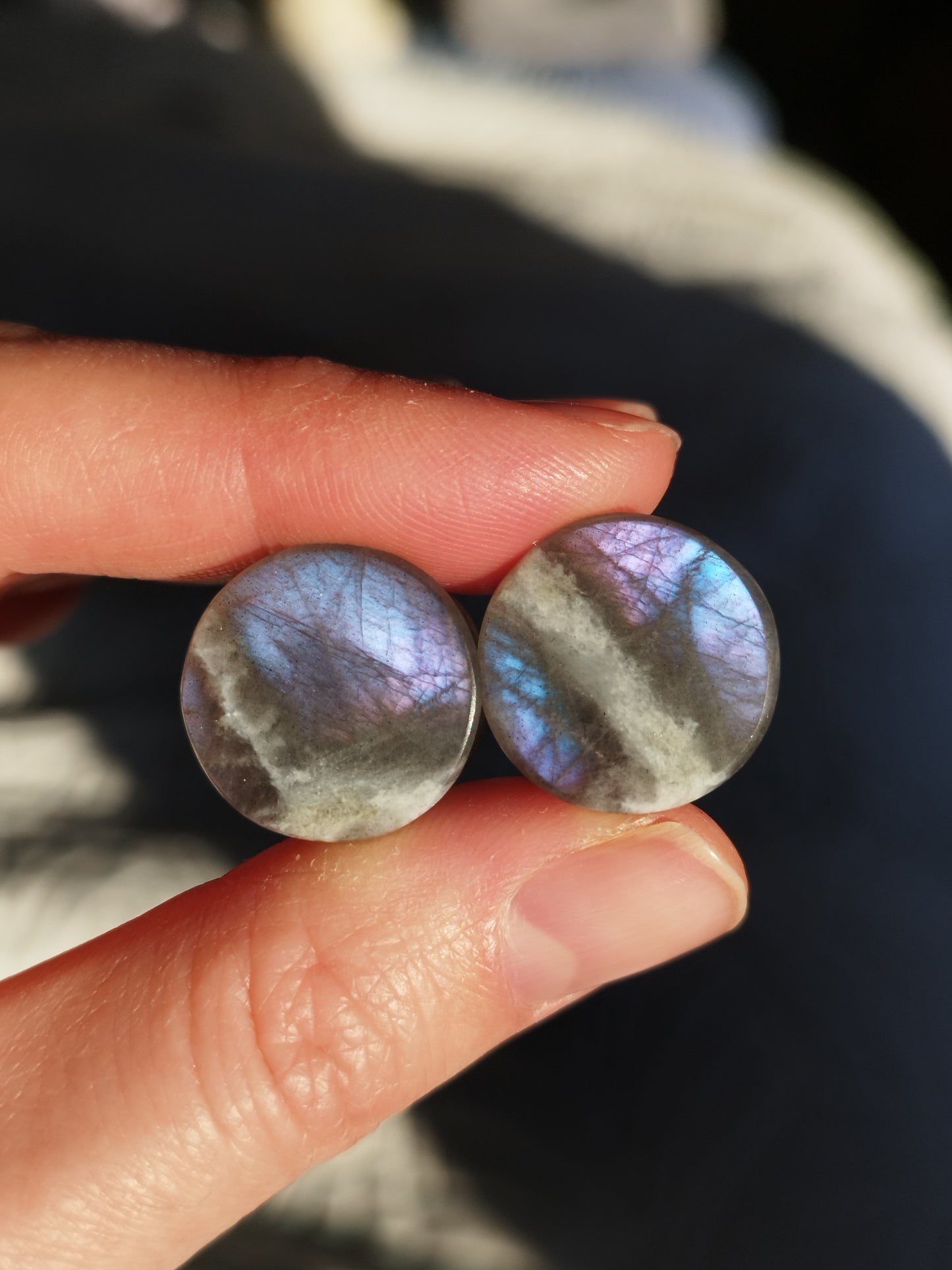 5/8" Purple Labradorite Plugs