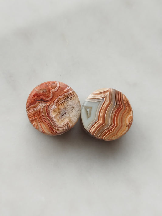 1/2" Crazy Lace Agate Plugs - aeoplugs