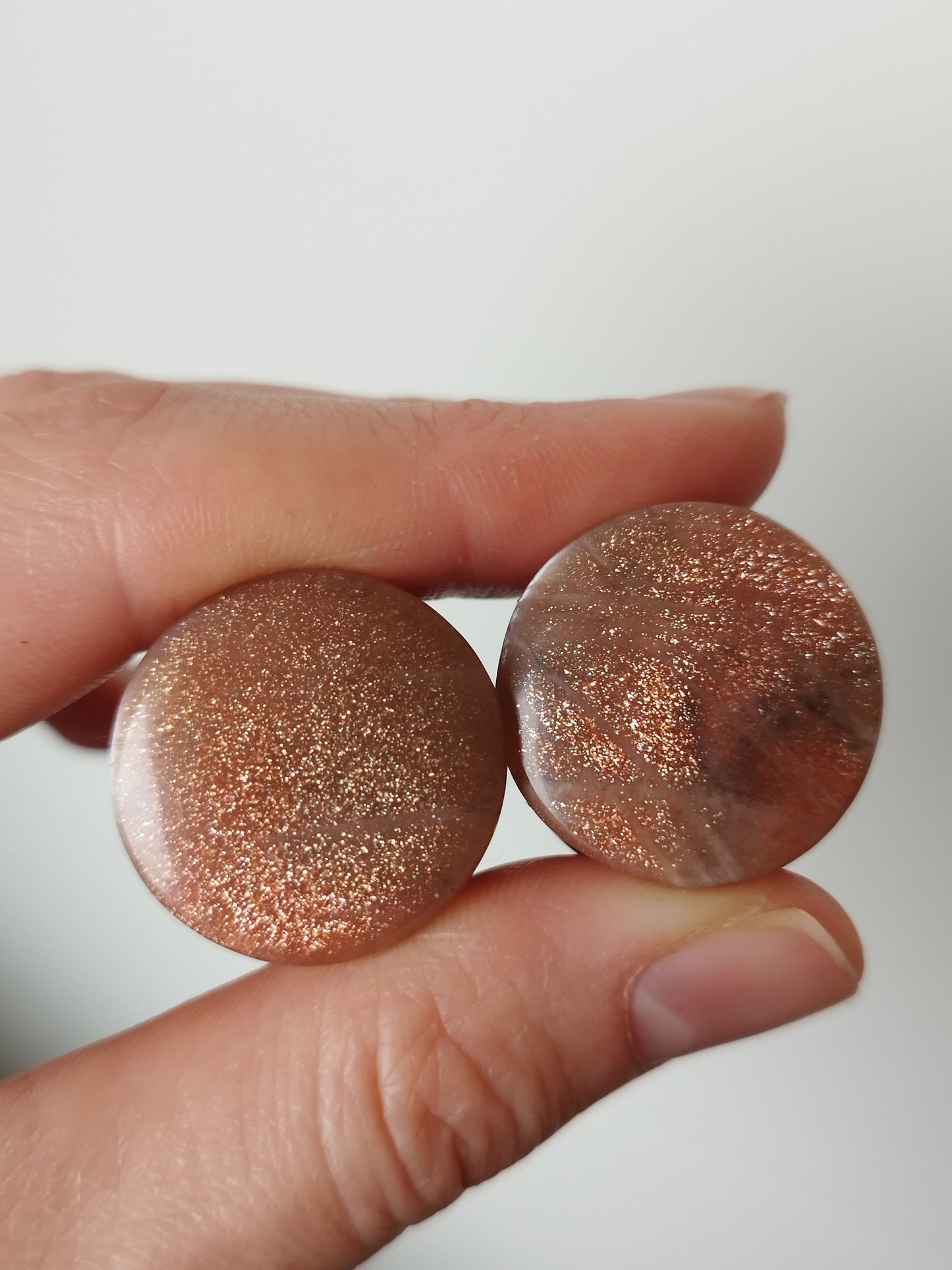 7/8" Sunstone Moonstone Plugs