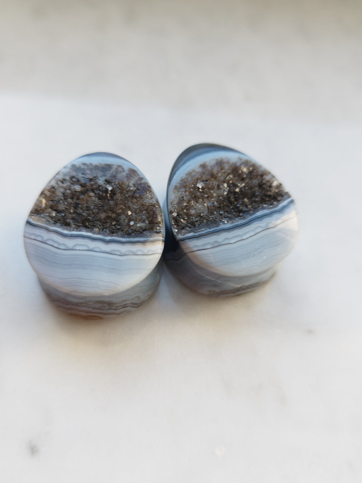 7/8" Geode Teardrop Plugs