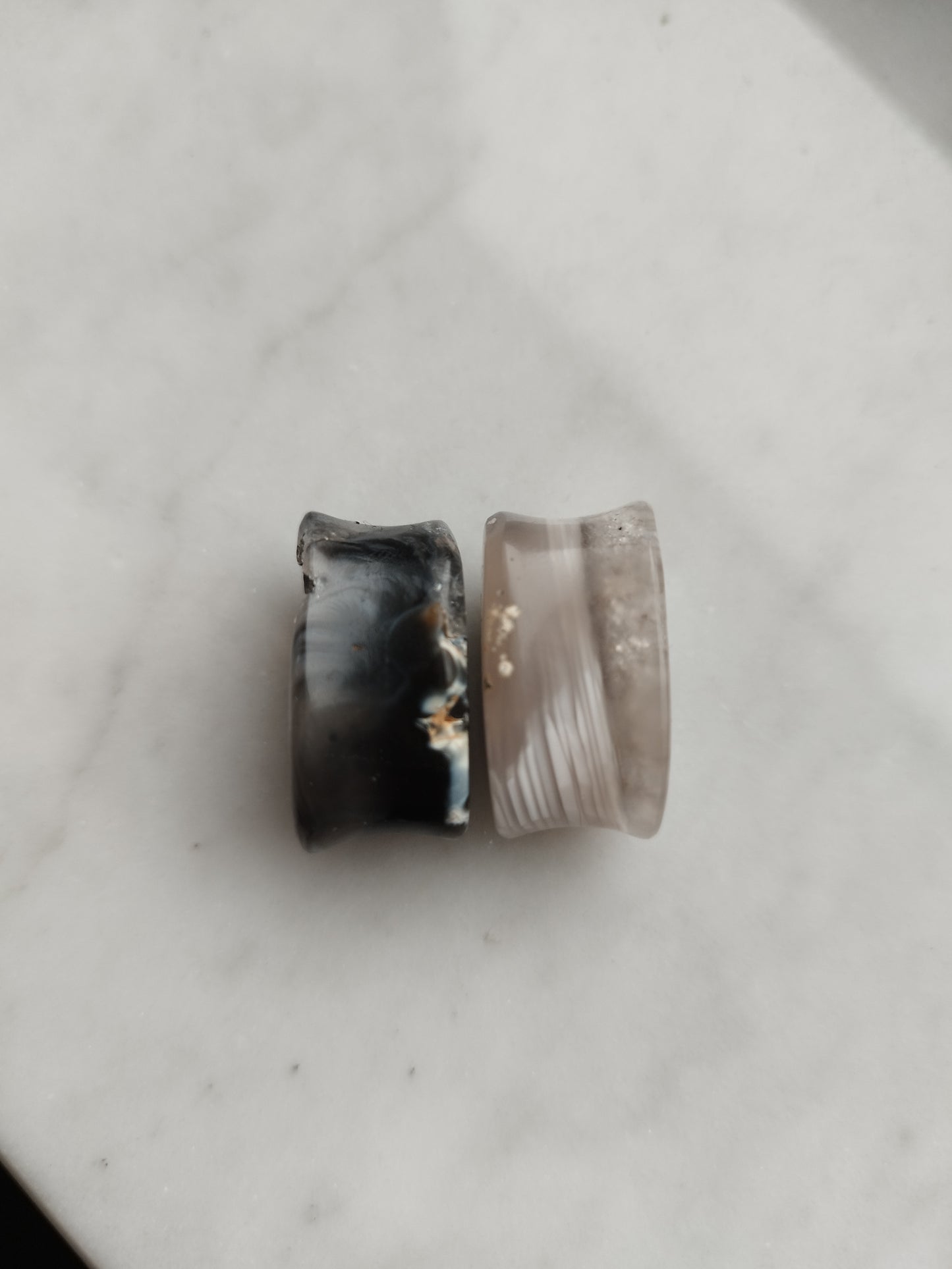 Mismatched Agate Geode Plugs