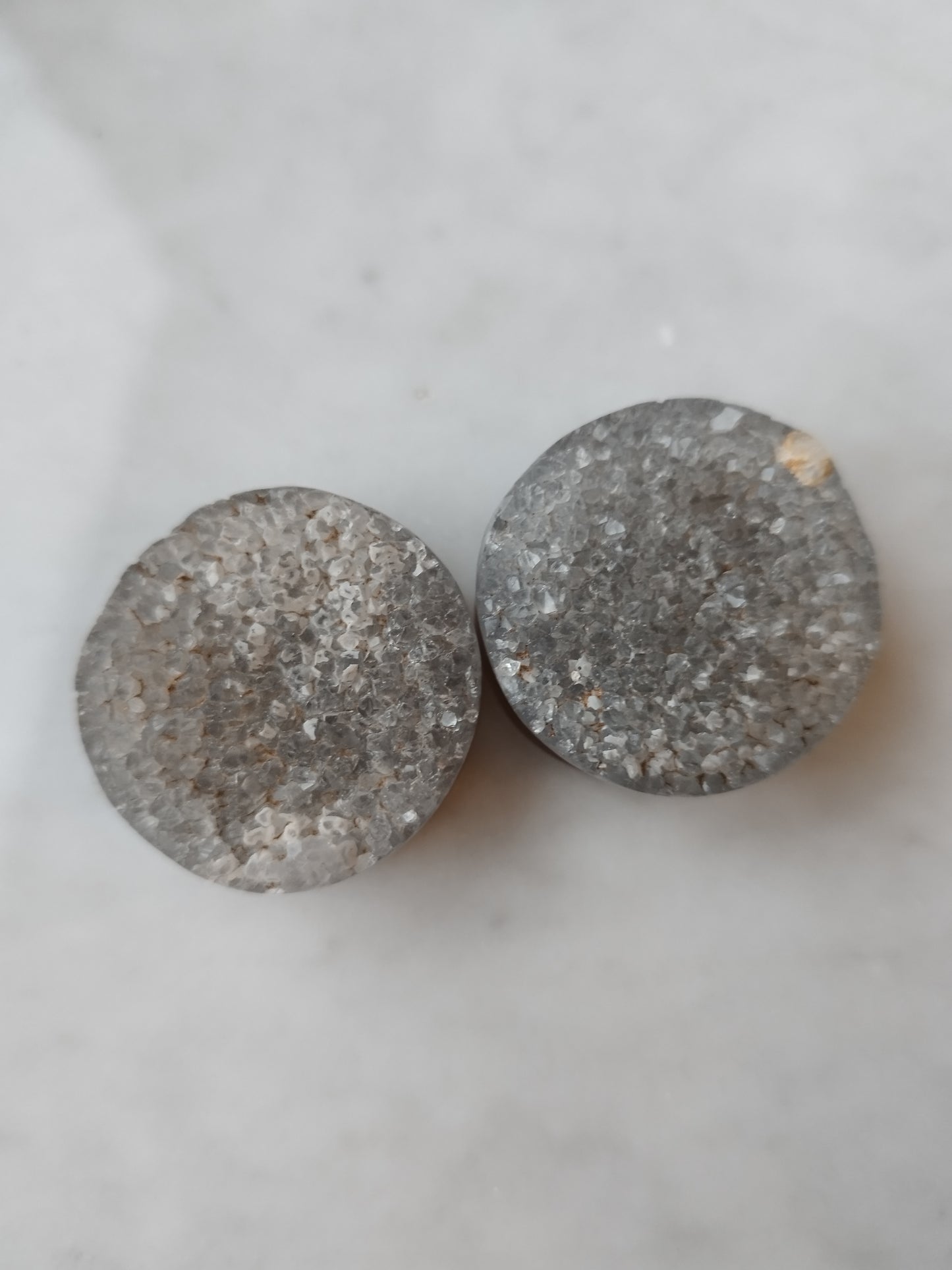 30mm Grey Druzy Plugs