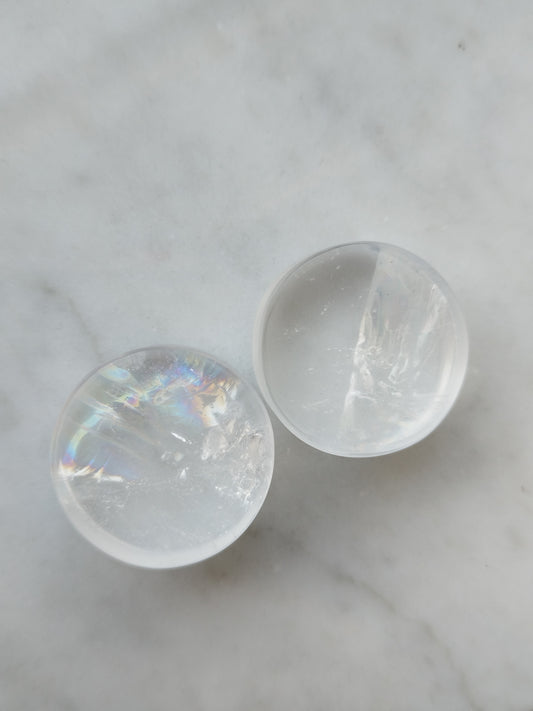 1" Clear Quartz Plugs - aeoplugs