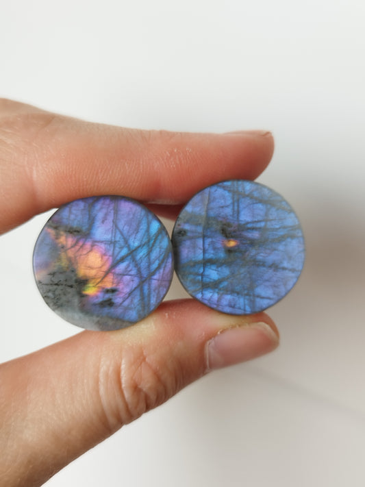 7/8" Blurple Labradorite Plugs