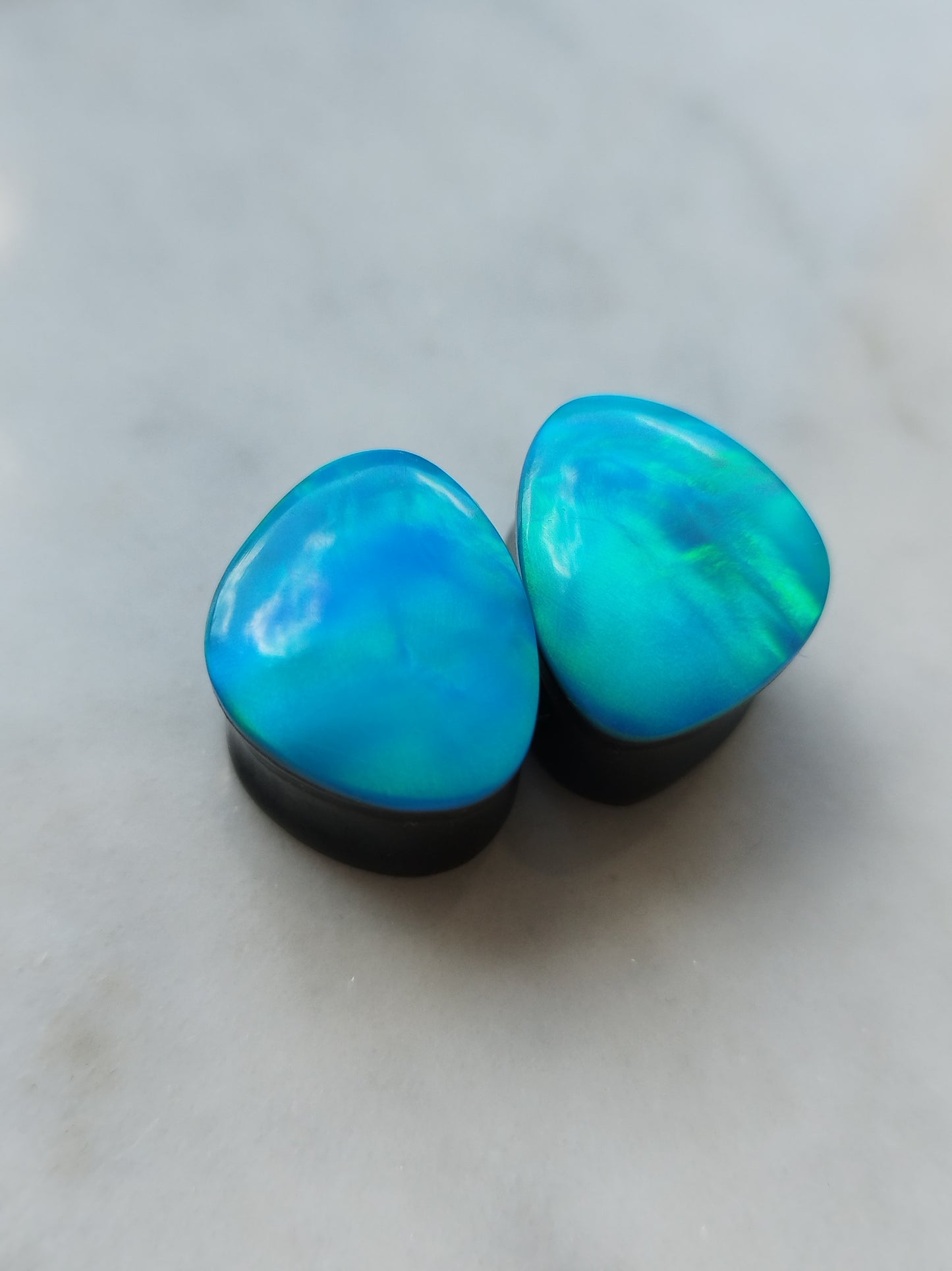 5/8" Aurora Opal Butterfly Wing Plugs