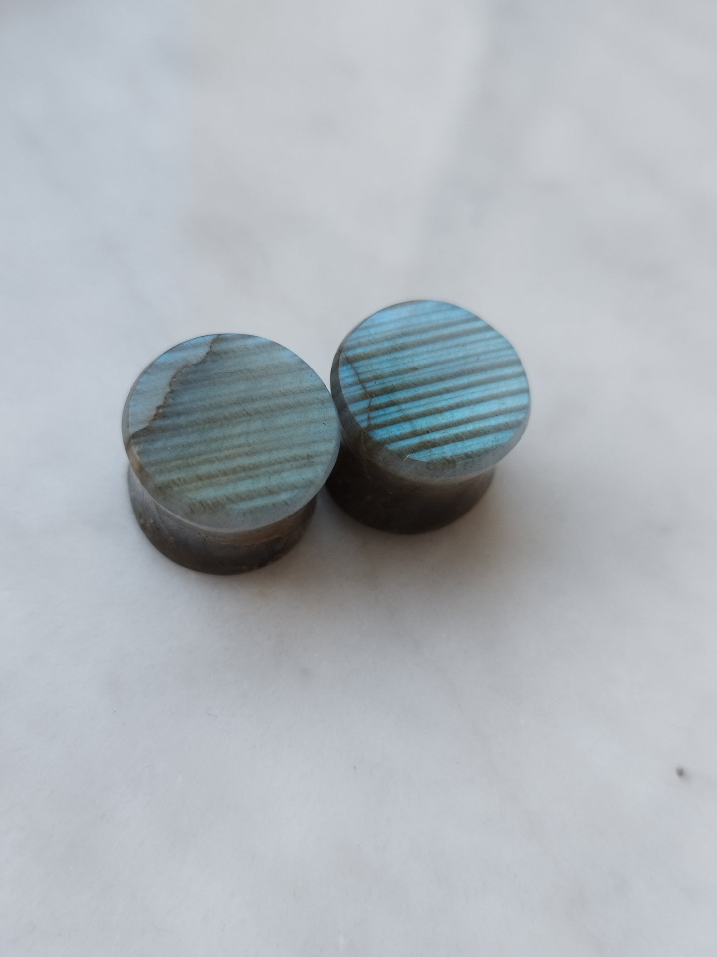 1/2" Striped Labradorite Plugs