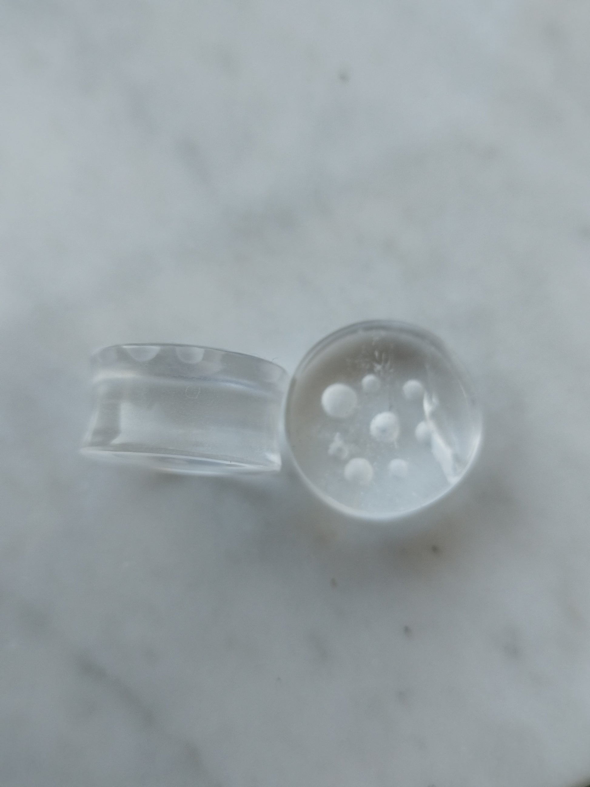 3/4" Quartz Bubble Plugs - aeoplugs