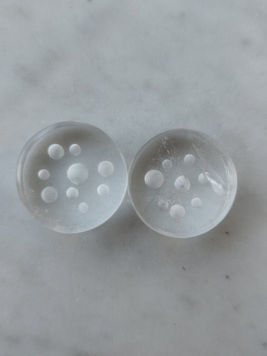 3/4" Quartz Bubble Plugs - aeoplugs