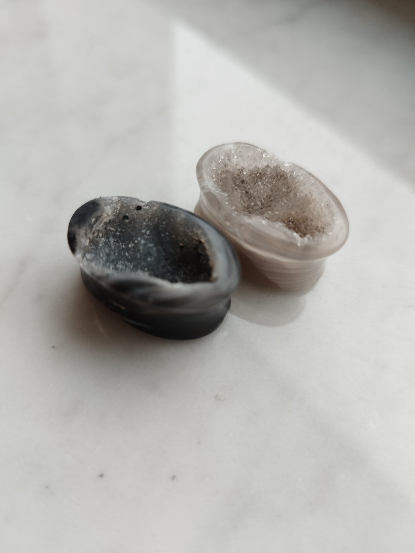 Mismatched Agate Geode Plugs