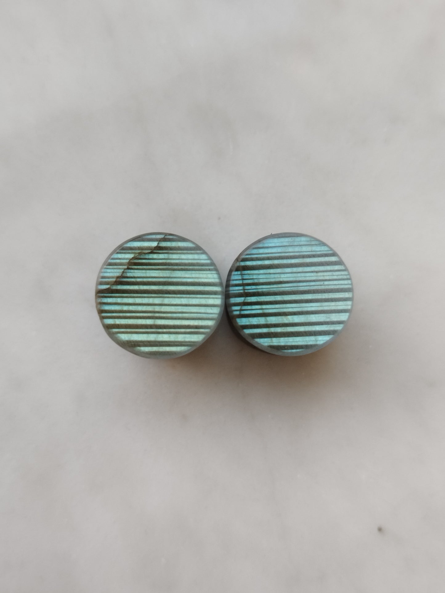 1/2" Striped Labradorite Plugs