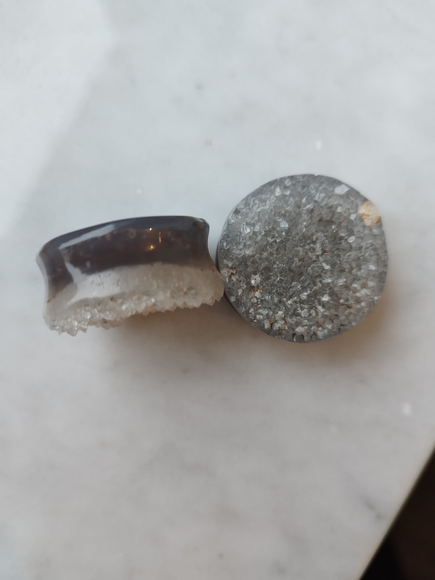 30mm Grey Druzy Plugs