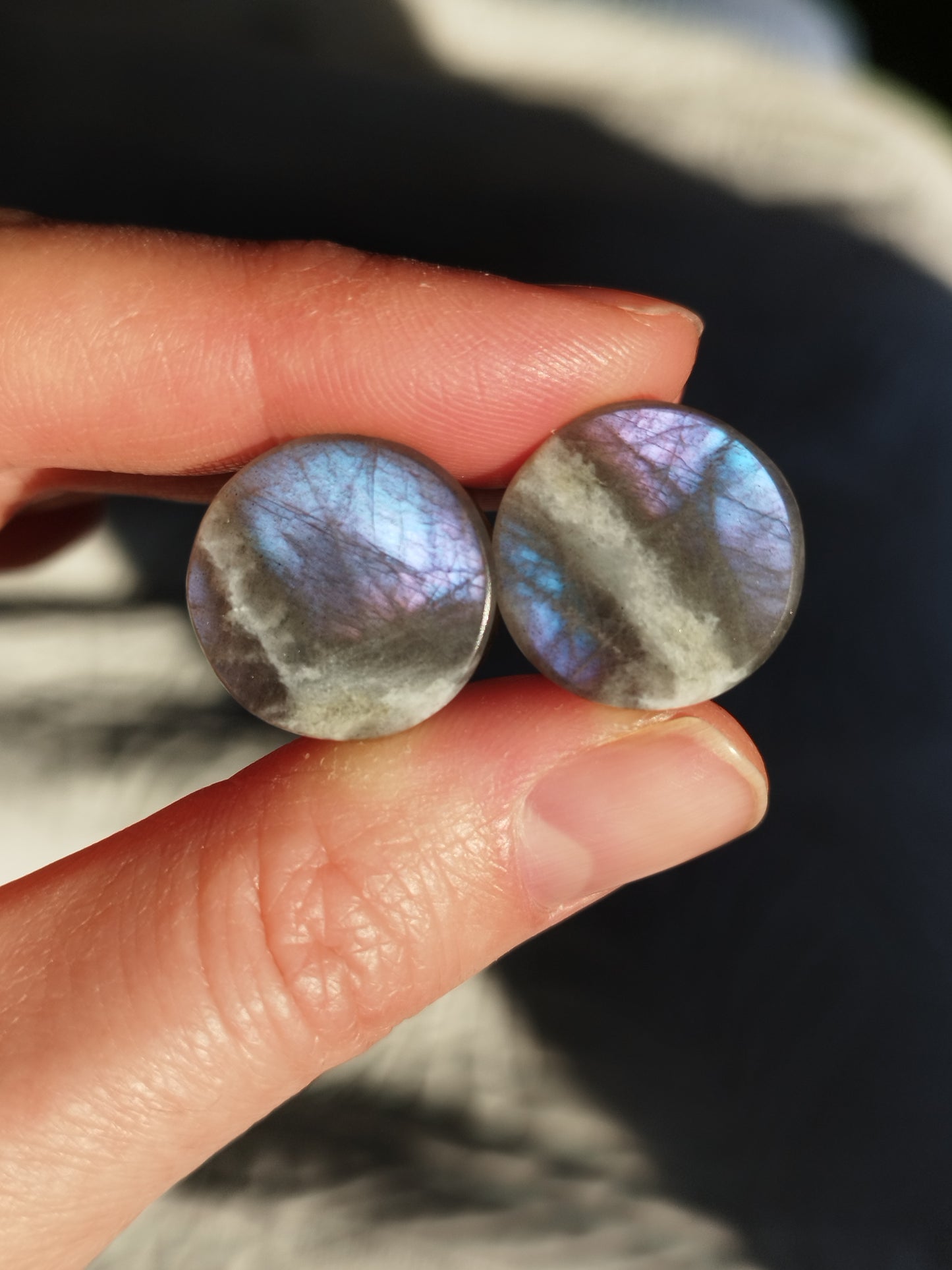 5/8" Purple Labradorite Plugs