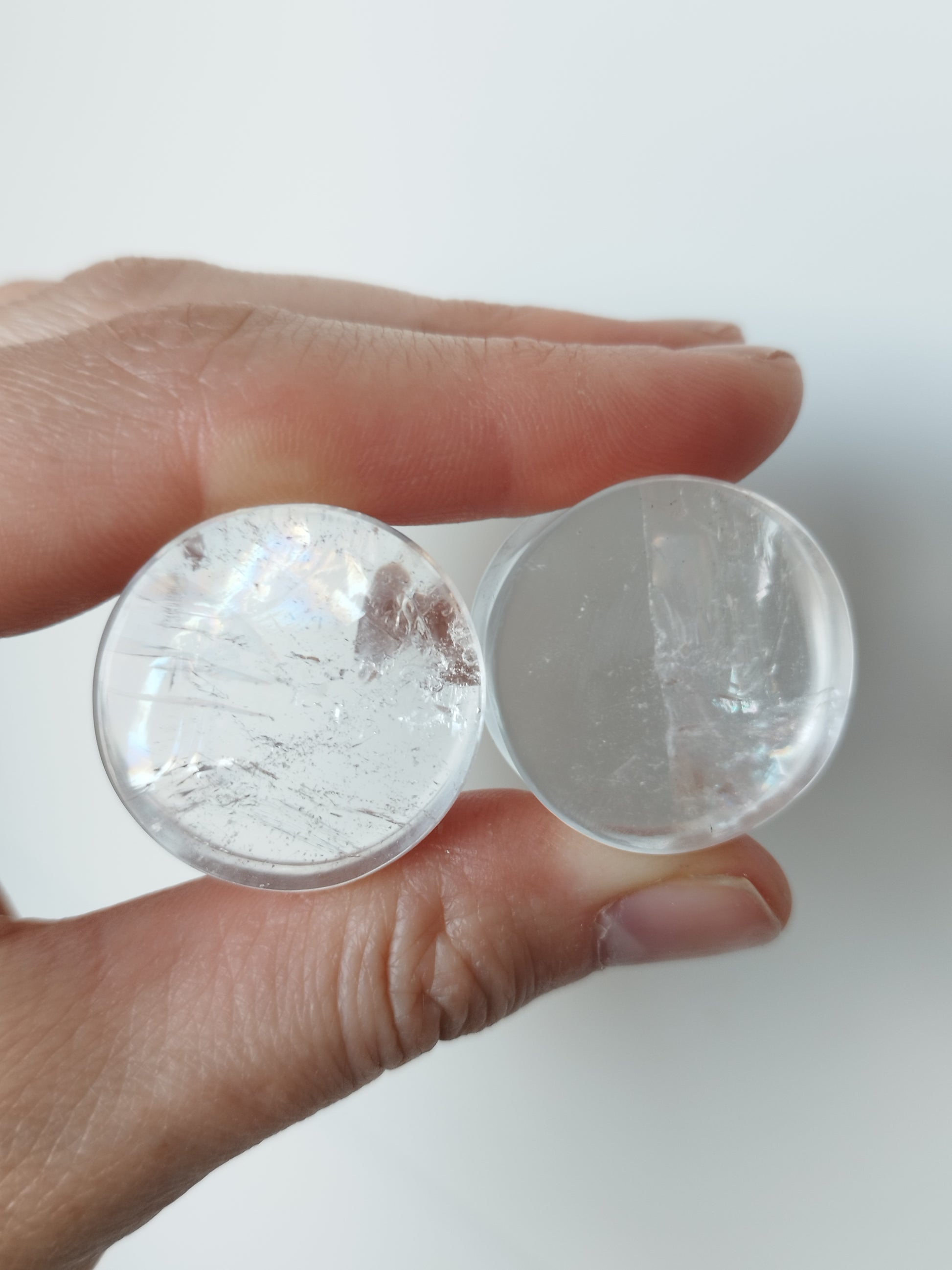 1" Clear Quartz Plugs - aeoplugs