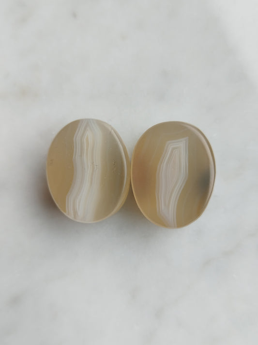 3/4" Agate Oval Plugs